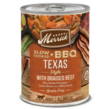 Load image into Gallery viewer, Merrick Wet Dog Food Slow-Cooked BBQ Texas Style with Braised Beef Grain Free Canned Dog Food