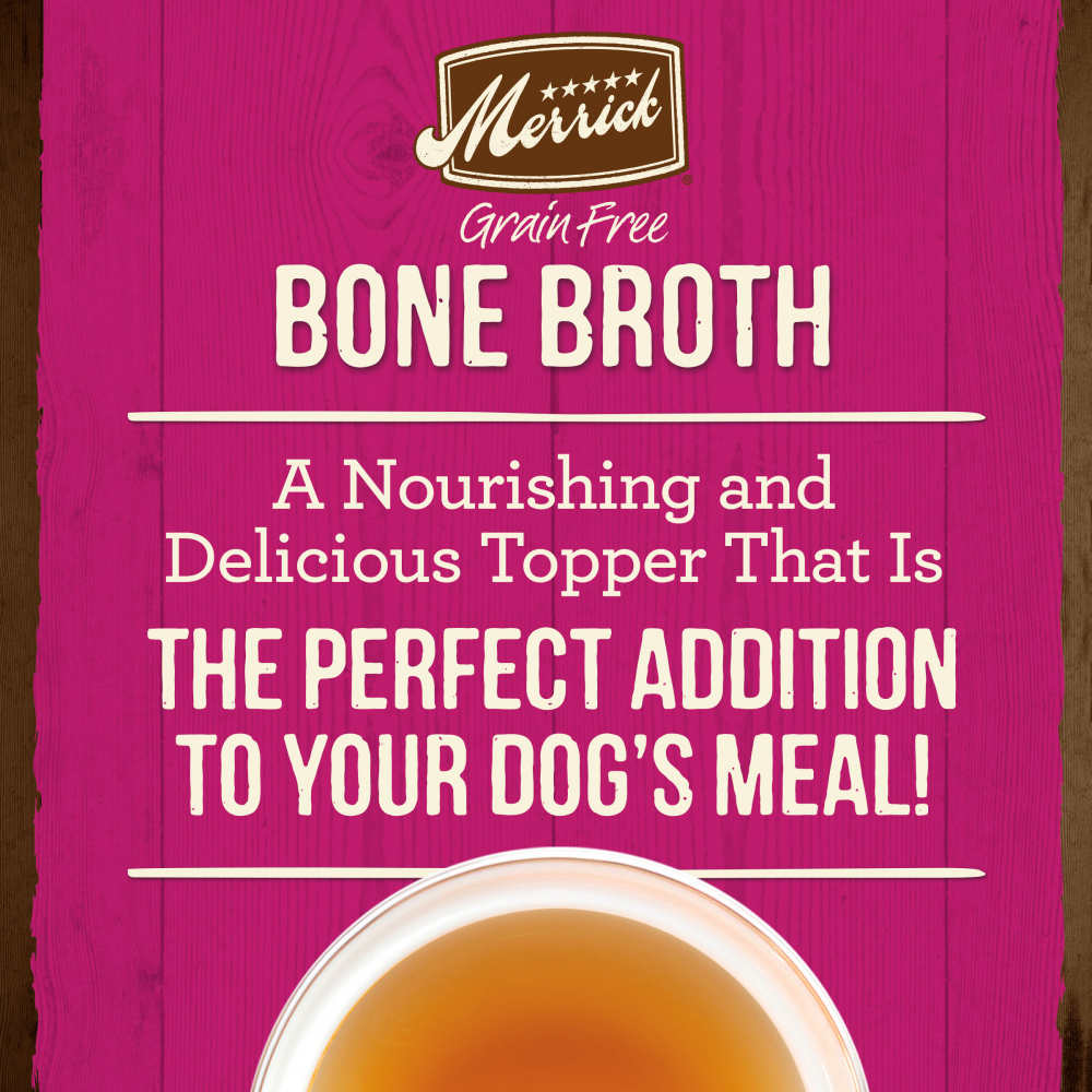 Merrick Grain Free Turkey Bone Broth Wet Dog Food Topper