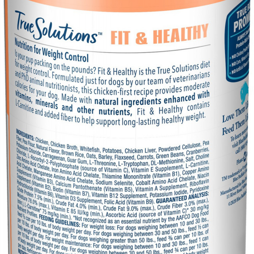 
                  
                    Blue Buffalo True Solutions Fit & Healthy Weight Control Formula Adult Canned Dog Food
                  
                