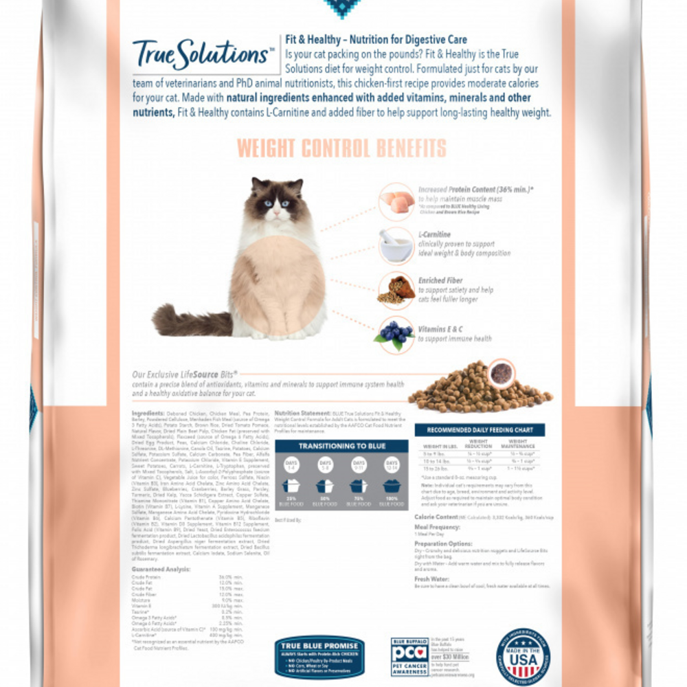 
                  
                    Blue Buffalo True Solutions Fit & Healthy Weight Control Formula Adult Dry Cat Food
                  
                