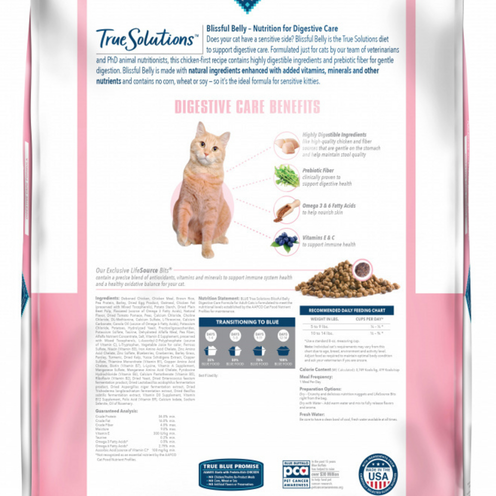 
                  
                    Blue Buffalo True Solutions Blissful Belly Digestive Care Formula Adult Dry Cat Food
                  
                