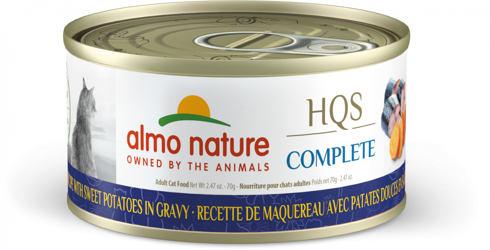 
                  
                    Almo Nature HQS Complete Cat Grain Free Mackerel with Sweet Potatoes In Gravy Canned Cat Food
                  
                