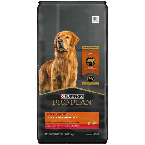 Purina Pro Plan Complete Essentials Shredded Blend Beef & Rice Formula Dry Dog Food