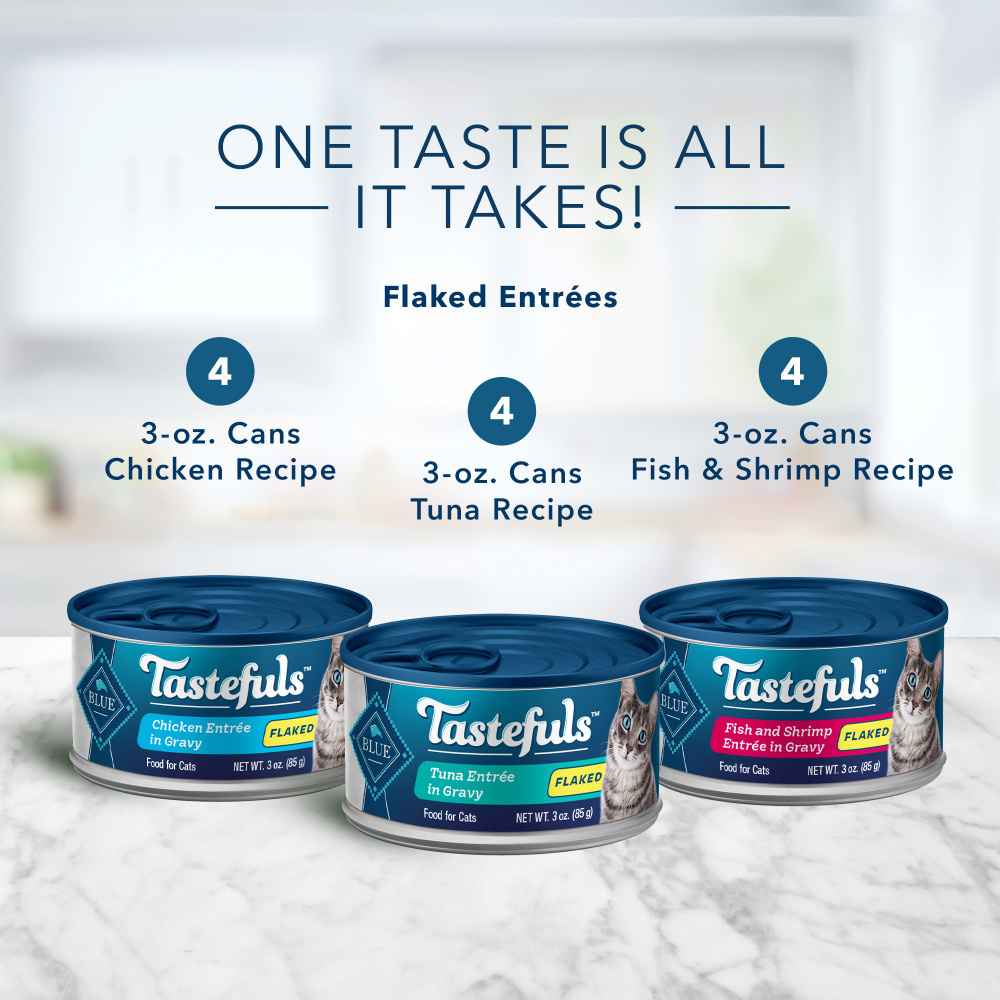 
                  
                    Blue Buffalo Tastefuls Adult Natural Flaked Variety Pack with Tuna, Chicken, and Fish & Shrimp Entrees in Gravy Wet Cat Food
                  
                