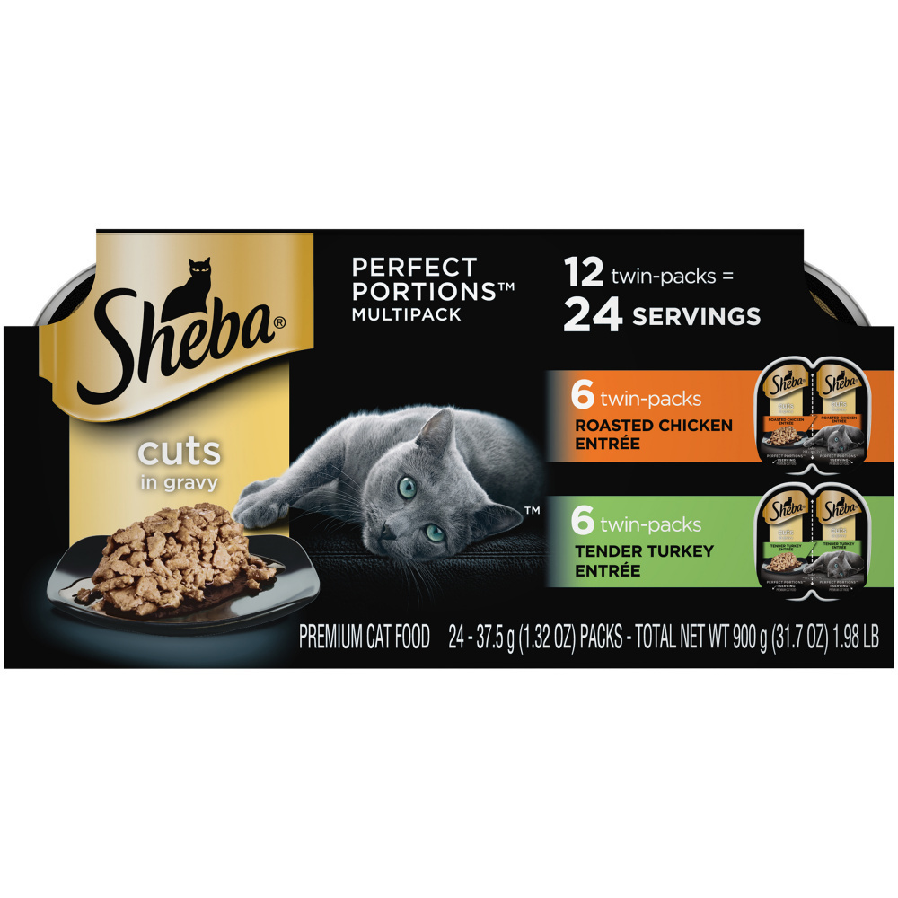 
                  
                    Sheba Cuts In Gravy Roasted Chicken Entre & Tender Turkey Entre Multipack Perfect Portions Twinpack Wet Cat Food
                  
                