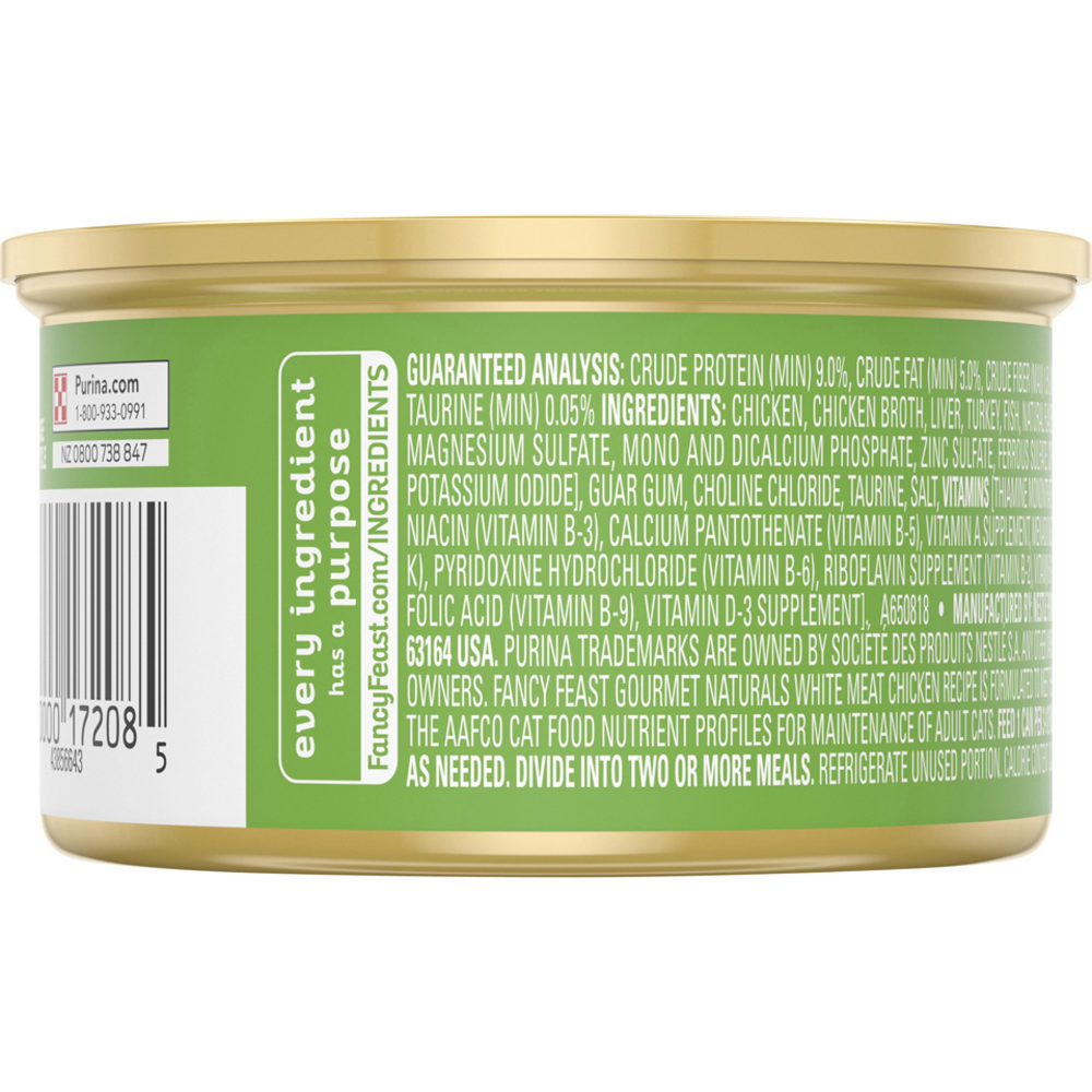 
                  
                    Fancy Feast Gourmet Naturals Grain-Free Pate White Meat Chicken Recipe Adult Wet Cat Food
                  
                