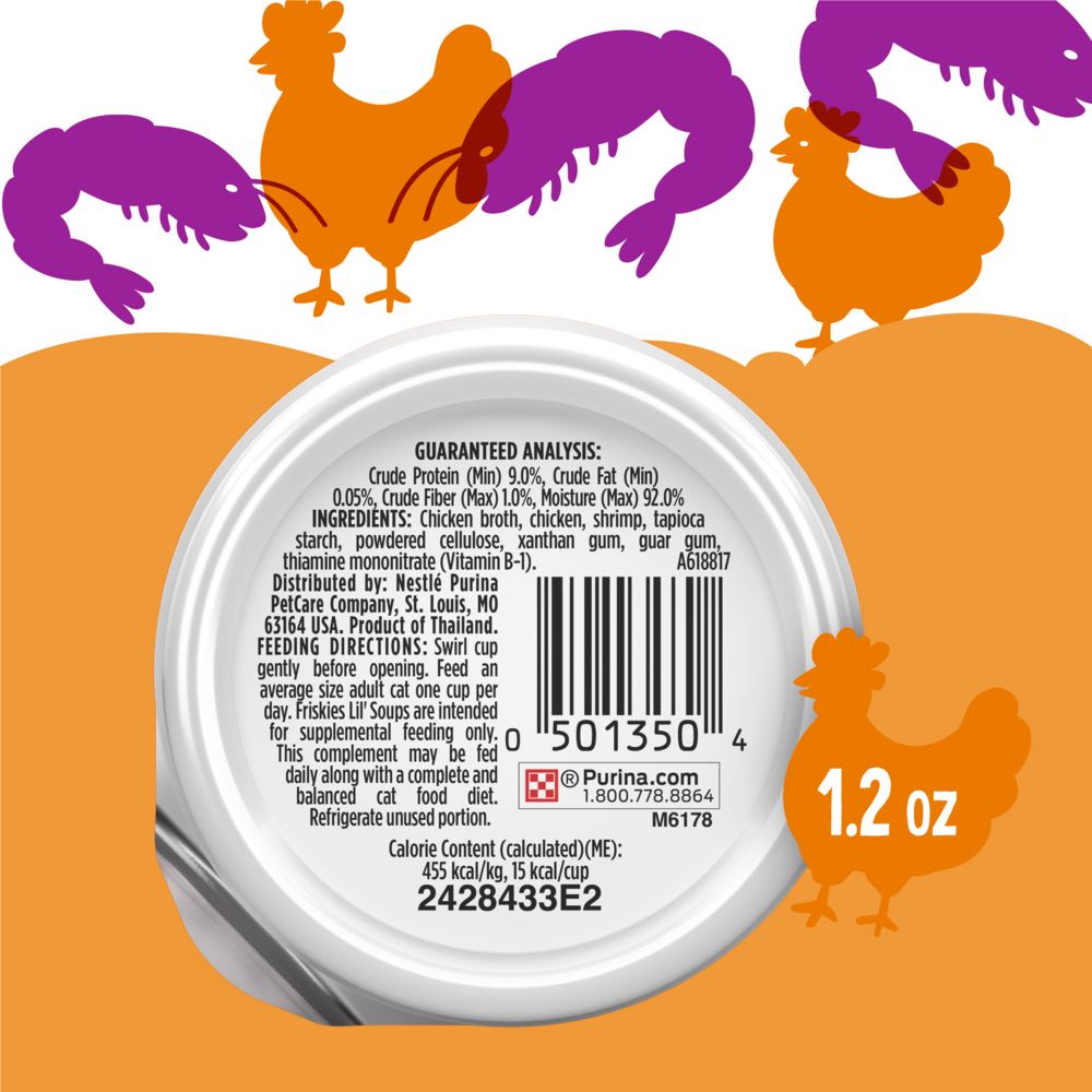 
                  
                    Friskies Natural Grain-Free Lil' Soups With Shrimp In Chicken Broth Cat Food Compliment
                  
                