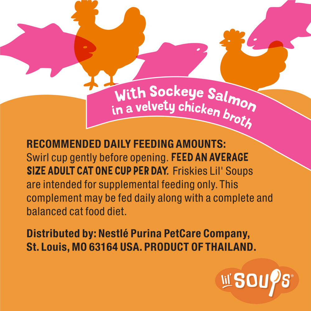 
                  
                    Friskies Natural Grain-Free Lil' Soups With Sockeye Salmon In Chicken Broth Cat Food Compliment
                  
                