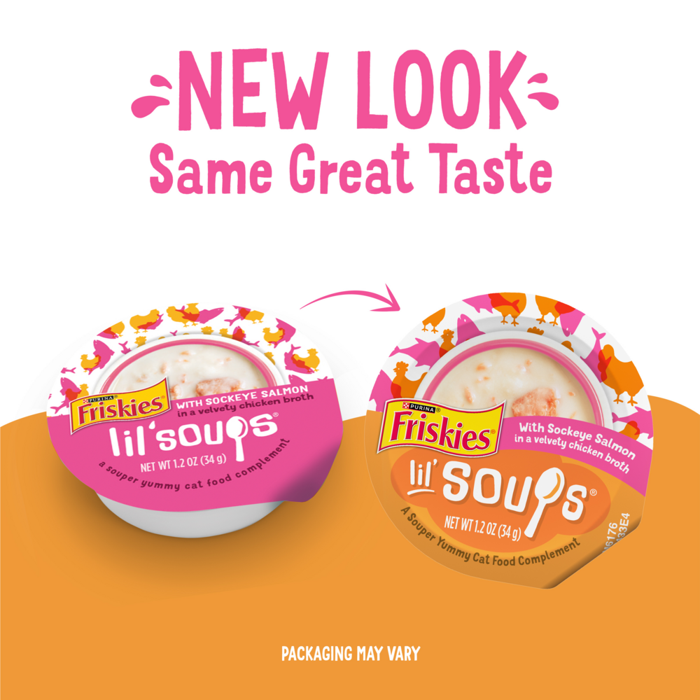 Purina Friskies Lil' Soups Grain Free Sockeye Salmon in Chicken Broth Wet Cat Food