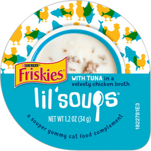 Load image into Gallery viewer, Friskies Natural Grain-Free Lil&#39; Soups With Tuna In Chicken Broth Cat Food Compliment