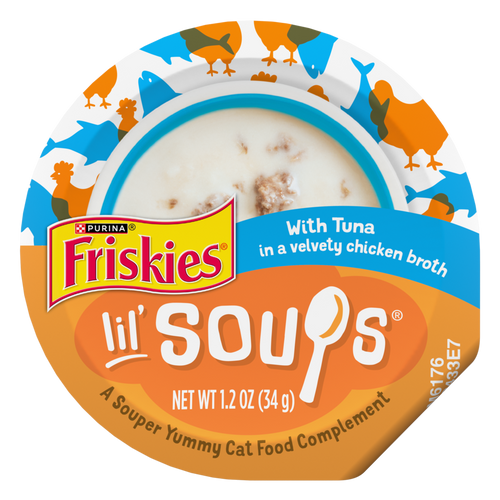 Friskies Natural Grain-Free Lil' Soups With Tuna In Chicken Broth Cat Food Compliment