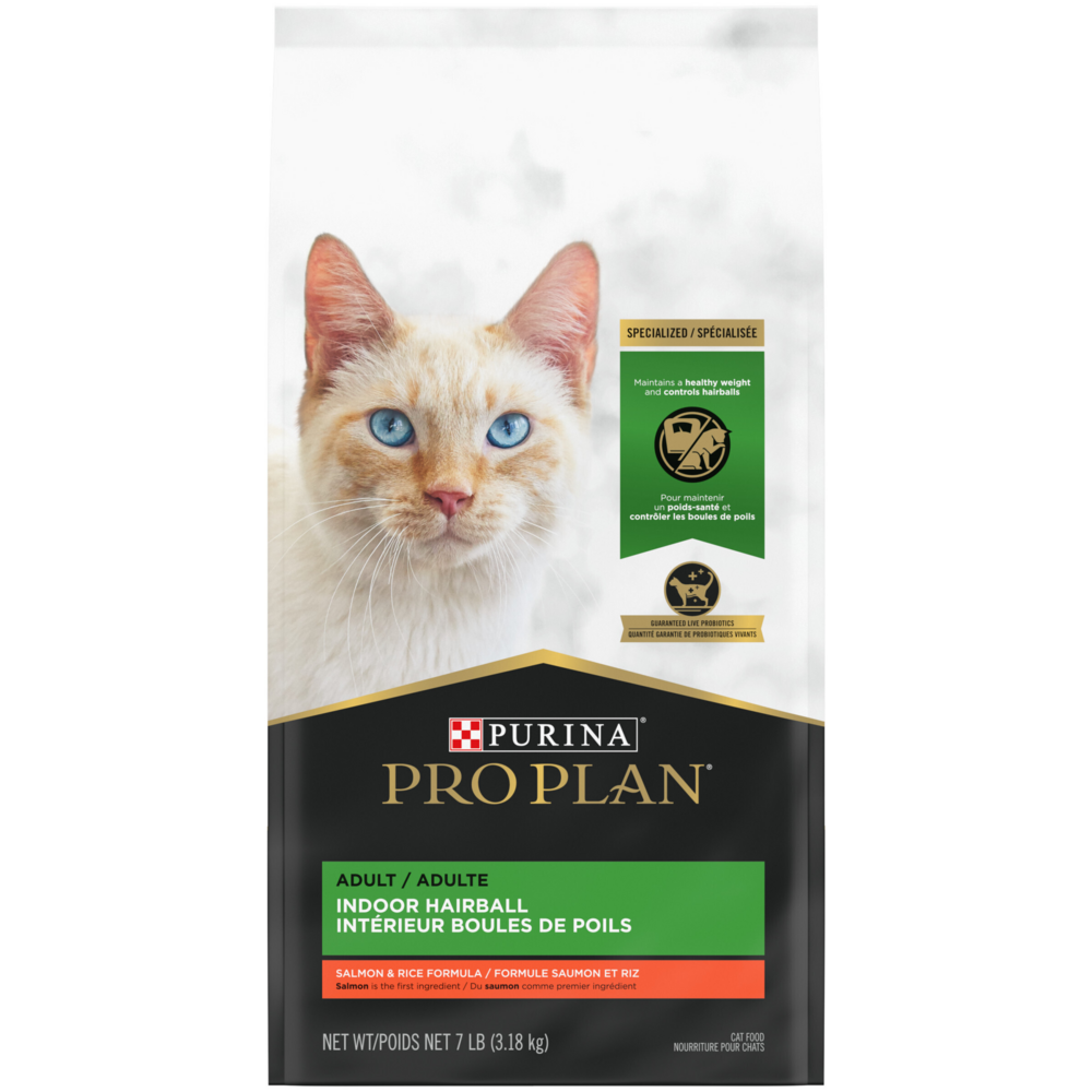 Purina Pro Plan Hairball Management Salmon and Rice Indoor Dry Cat Food
