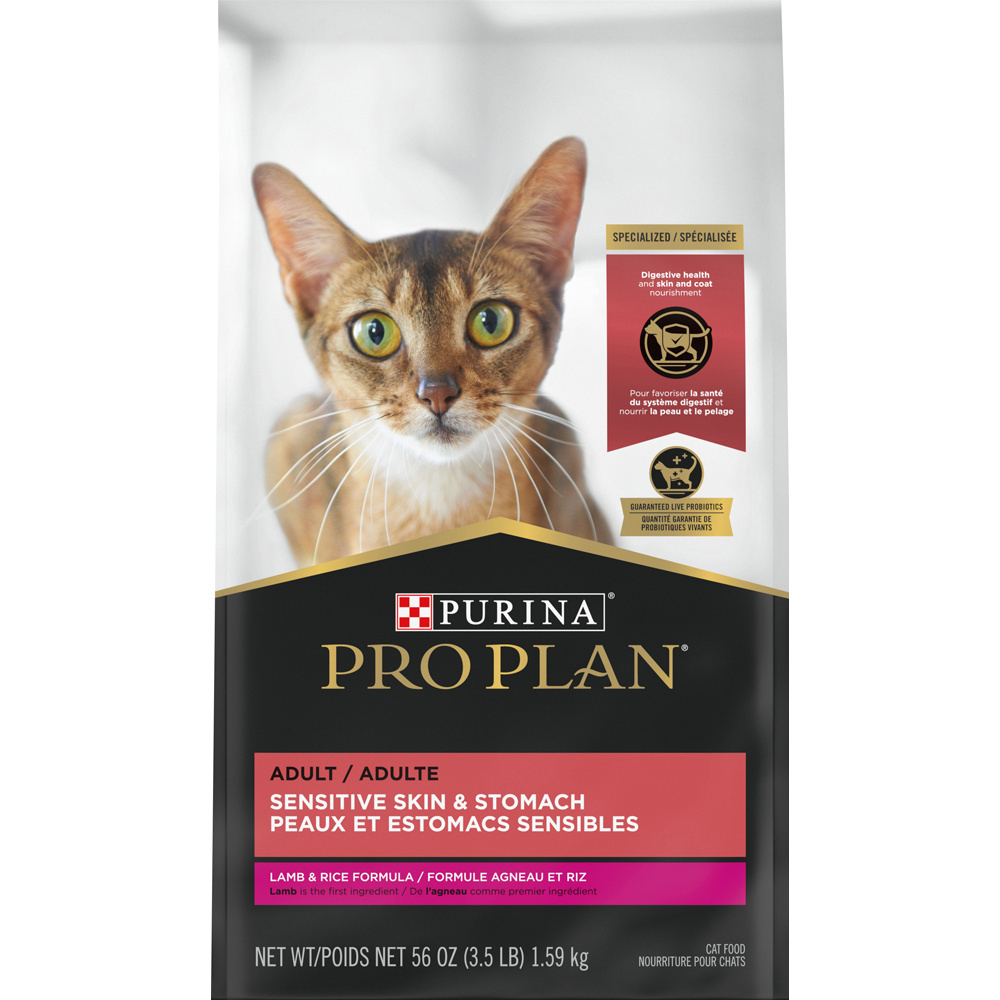 Purina Pro Plan High Protein Sensitive Skin & Stomach Lamb & Rice Formula Dry Cat Food