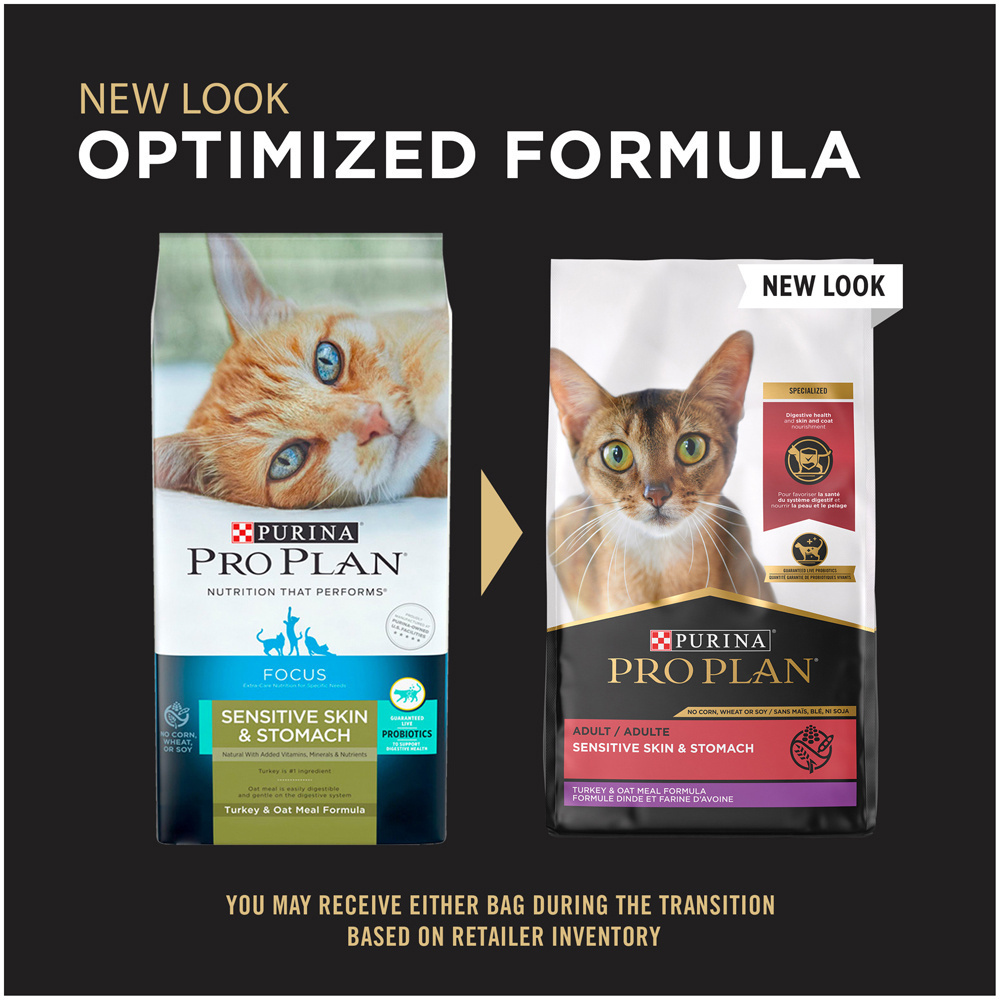 
                  
                    Purina Pro Plan Focus Probiotics Sensitive Skin & Stomach Turkey & Oat Meal Natural Dry Cat Food
                  
                