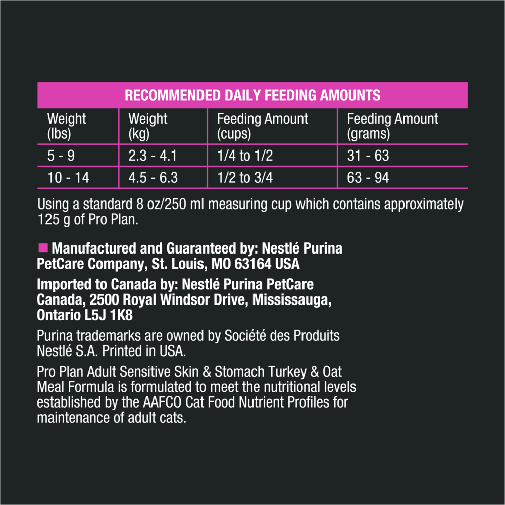
                  
                    Purina Pro Plan Probiotics Sensitive Skin & Stomach Turkey & Oat Meal Natural Dry Cat Food
                  
                