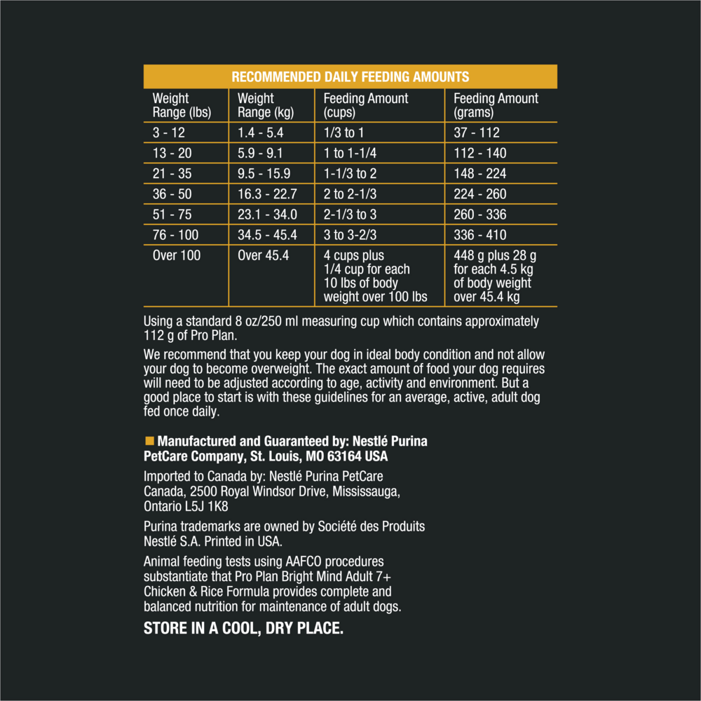 
                  
                    Purina Pro Plan Bright Mind 7 plus Chicken & Rice Formula Dry Dog Food
                  
                