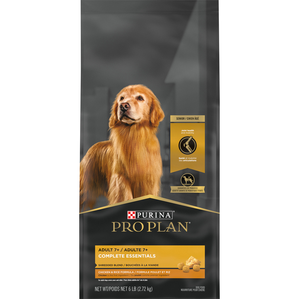 Purina Pro Plan Complete Essentials Shredded Blend Chicken and Rice Senior 7+ Dry Dog Food