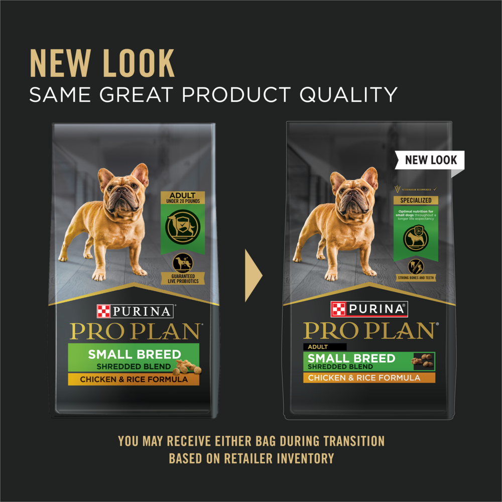 Purina Pro Plan Shredded Blend Chicken and Rice Small Breed Dry Dog Food