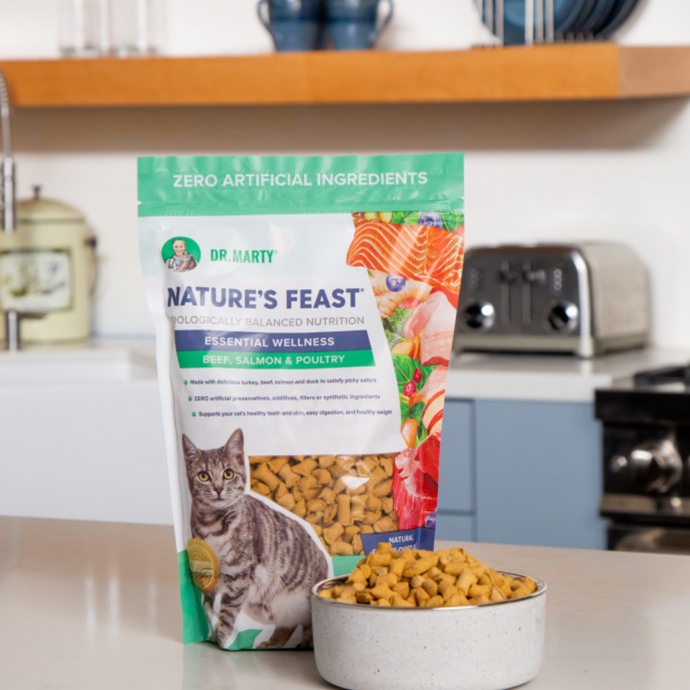 Dr. Marty Nature's Feast Essential Wellness Beef, Salmon and Poultry Freeze Dried Raw Cat Food