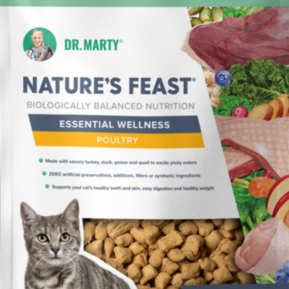 Dr. Marty Nature's Feast Essential Wellness  Poultry Freeze Dried Raw Cat Food