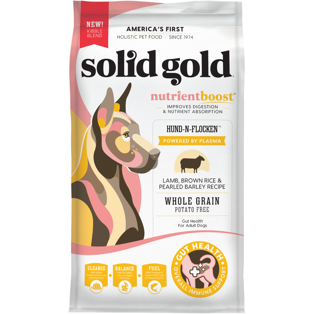 
                  
                    Solid Gold NutrientBoost Hund-N-Flocken with Lamb, Brown Rice & Pearled Barley Dry Dog Food
                  
                