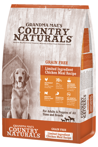 Grandma Mae's Country Naturals Grain Free Chicken Limited Ingredient Dry Food for Dogs