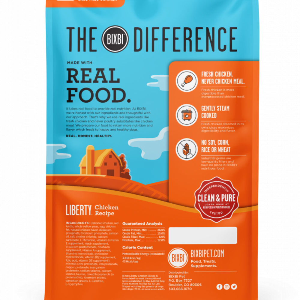 
                  
                    Bixbi Liberty Adult Chicken Kibble Dry Dog Food
                  
                