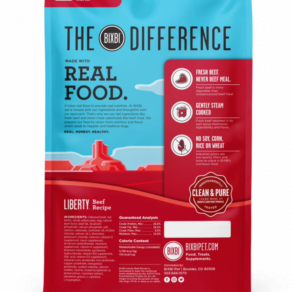 
                  
                    Bixbi Liberty Beef Dry Dog Food
                  
                