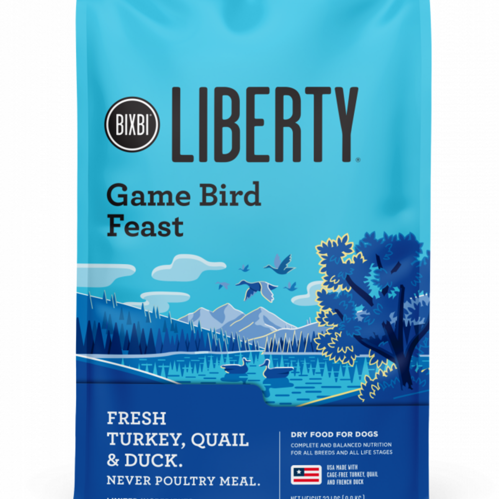 Bixbi Liberty Gamebird Feast (Turkey, Quail, Duck) Kibble Dog Food