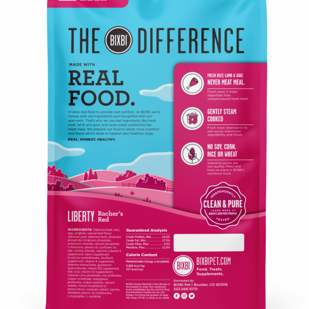 
                  
                    Bixbi Liberty Rancher's Red (Beef, Lamb, Goat) Kibble Dog Food
                  
                
