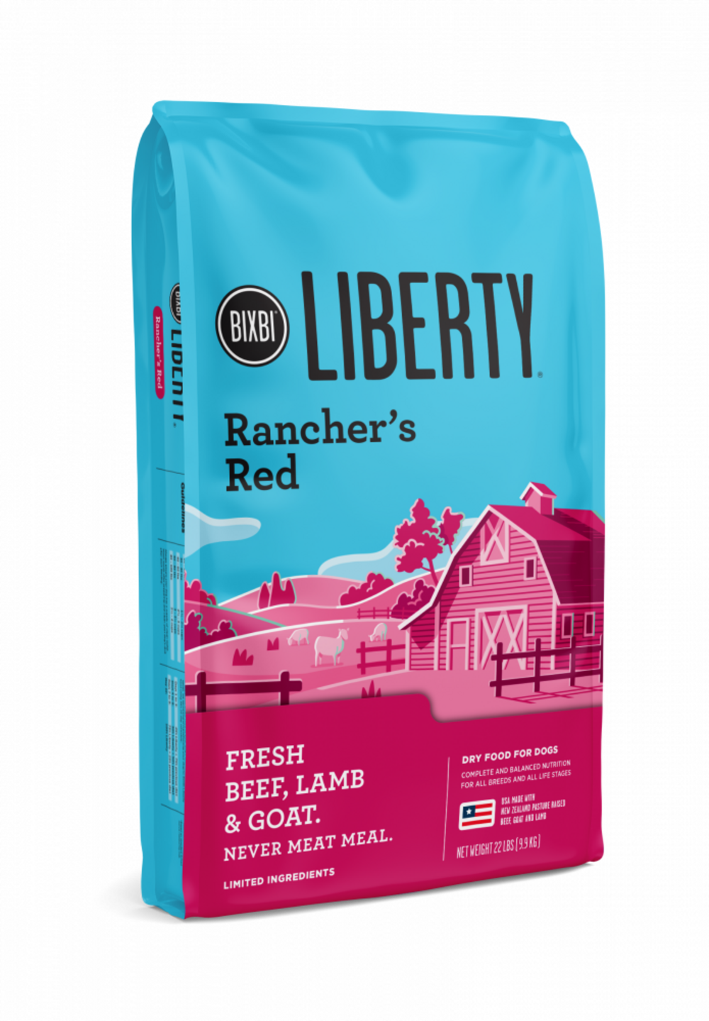 Bixbi Liberty Ranchers Red Recipe Grain Inclusive Kibble Dog Food