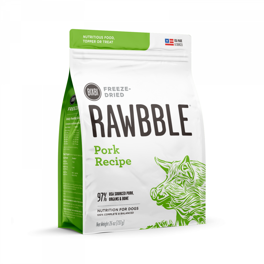 Bixbi Rawbble Freeze Dried Pork Dog Food