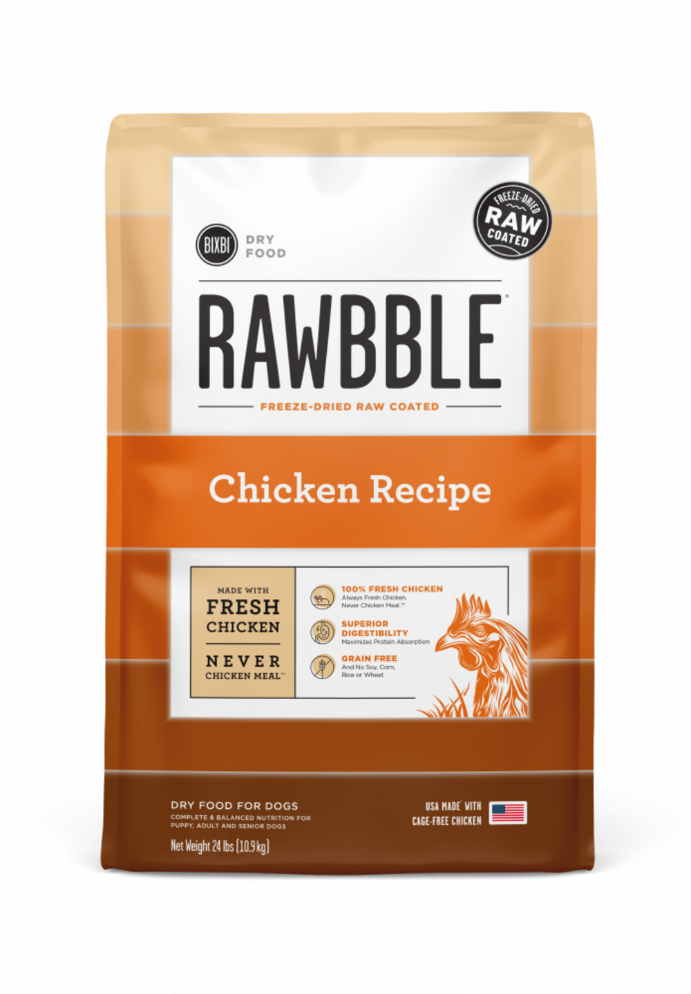 Bixbi Rawbble Kibble Grain Free Chicken Dog Food