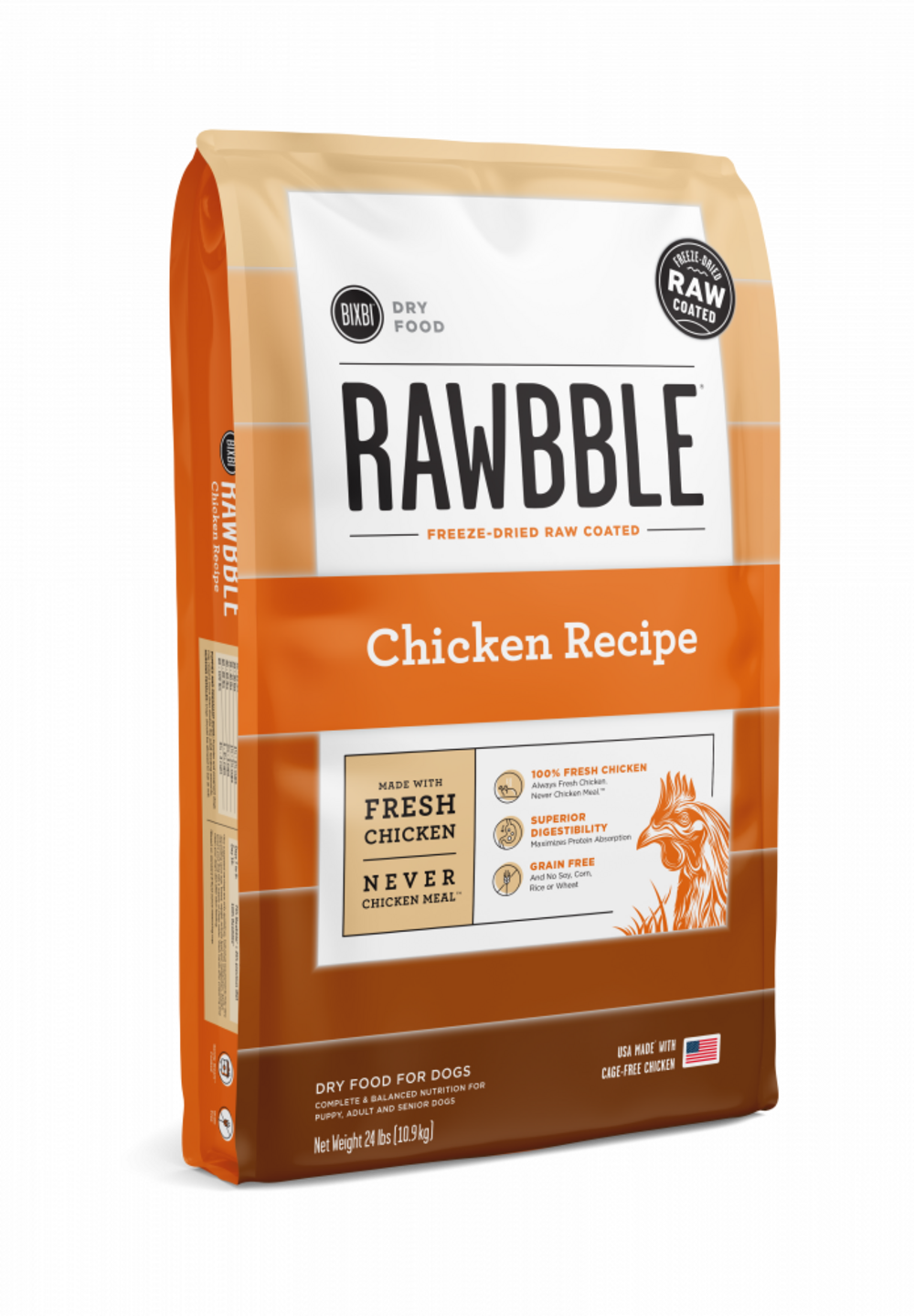Bixbi Rawbble Kibble Grain Free Chicken Dog Food