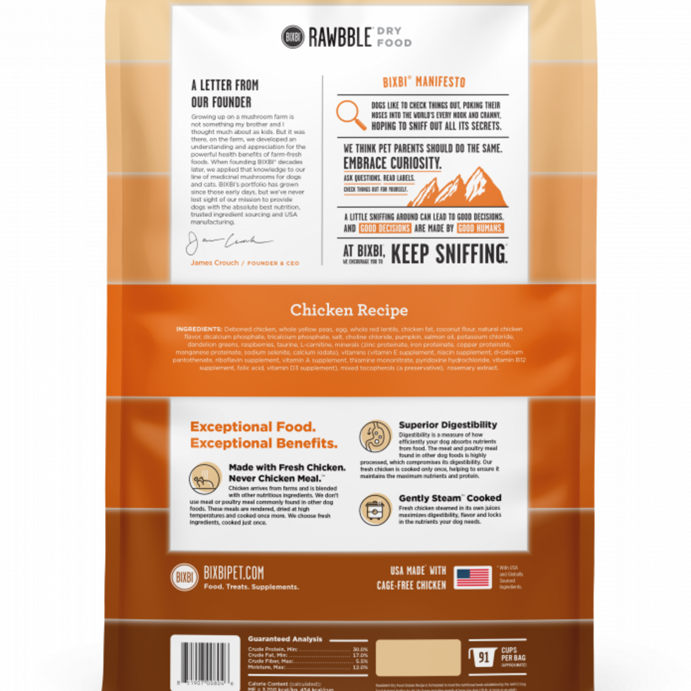 
                  
                    Bixbi Rawbble Kibble Grain Free Chicken Dog Food
                  
                