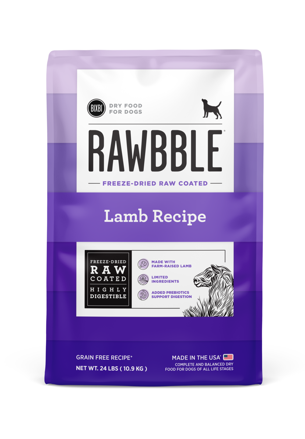 Bixbi Rawbble Kibble Grain Free Lamb Dog Food