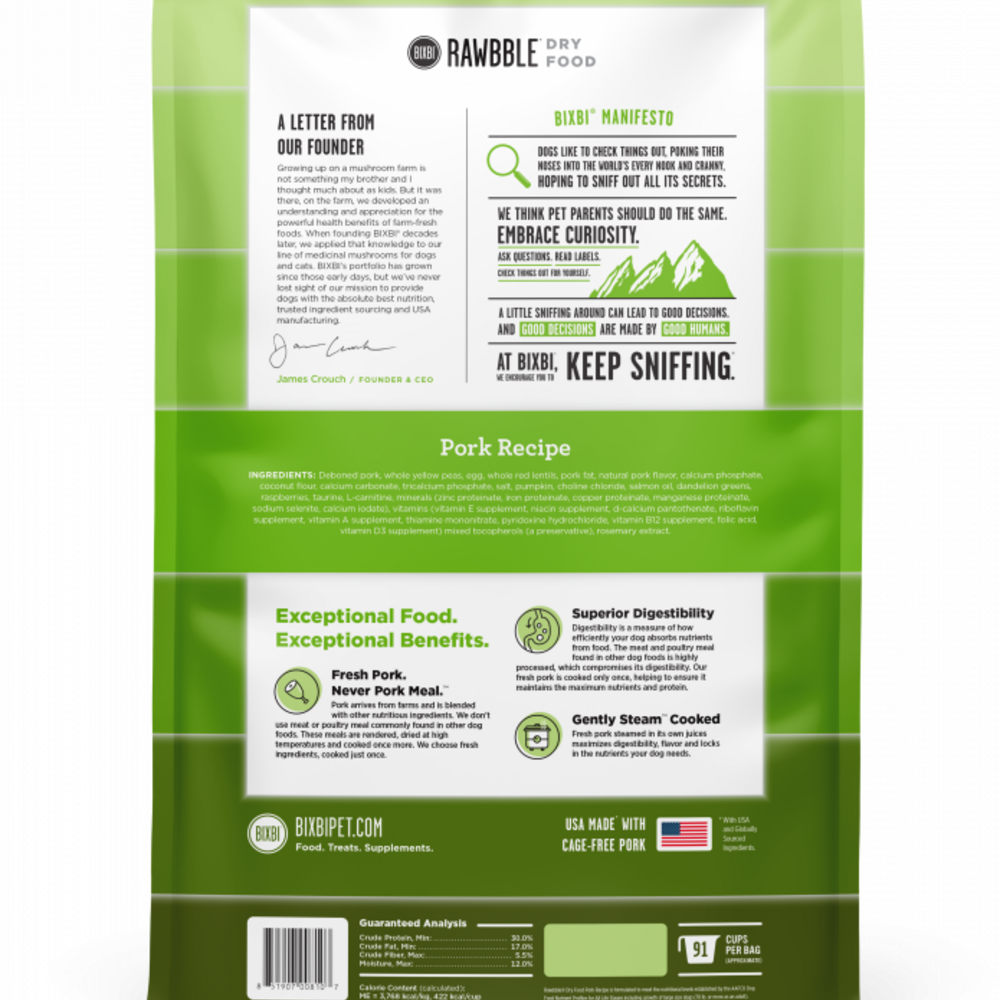 
                  
                    Bixbi Rawbble Kibble Grain Free Pork Dog Food
                  
                
