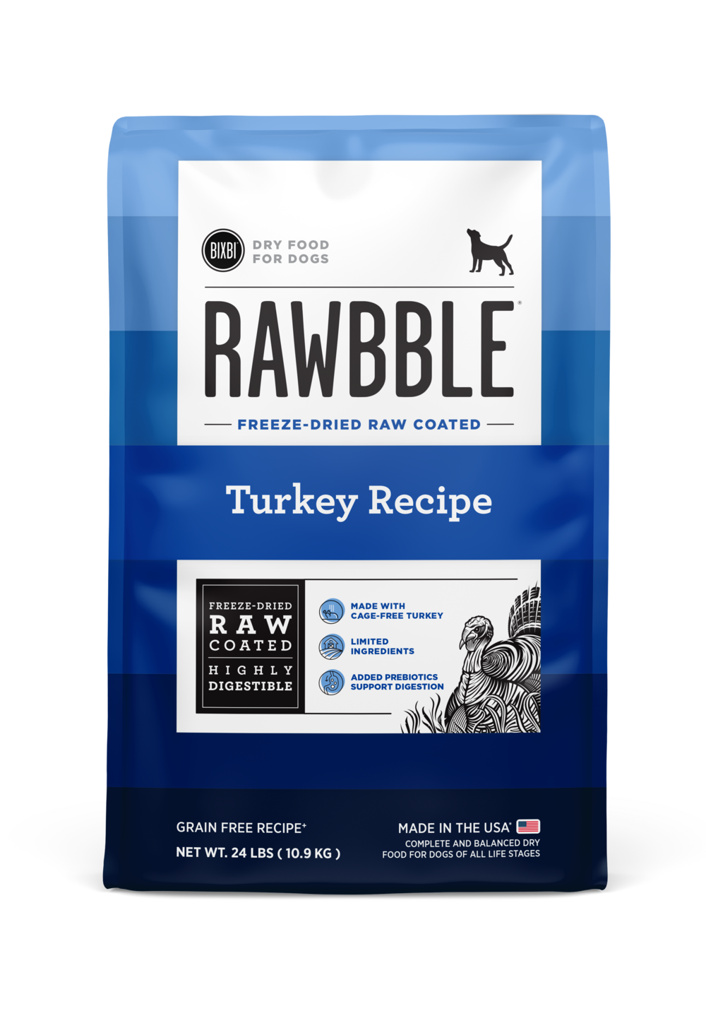 Bixbi Rawbble Kibble Grain Free Turkey Dog Food