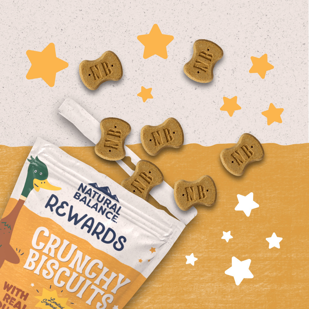 
                  
                    Natural Balance Rewards Crunchy Biscuits With Real Duck Dog Treats
                  
                