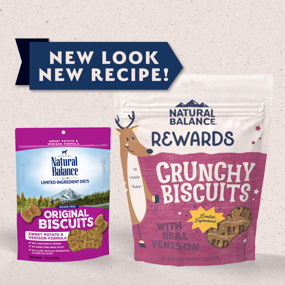 
                  
                    Natural Balance Rewards Crunchy Biscuits With Real Venison Dog Treats
                  
                