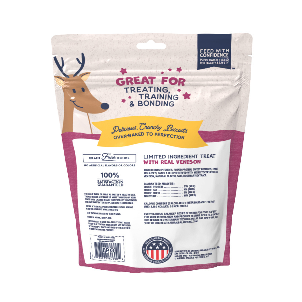 
                  
                    Natural Balance Rewards Crunchy Biscuits With Real Venison Dog Treats
                  
                