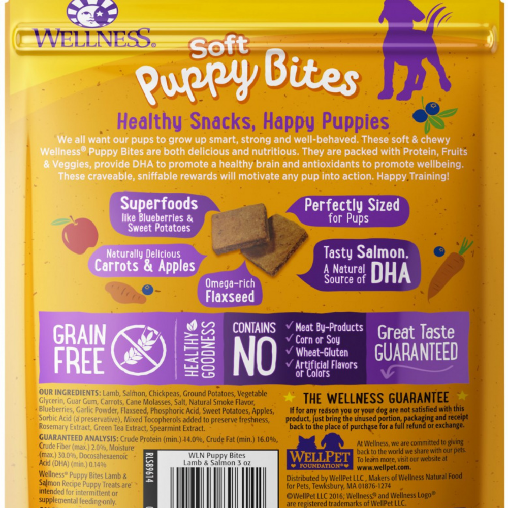 Wellness Soft Puppy Bites Lamb & Salmon Recipe Dog Treats