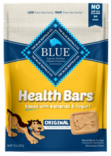 Load image into Gallery viewer, Blue Health Bars Baked With Banana &amp; Yogurt Dog Treats