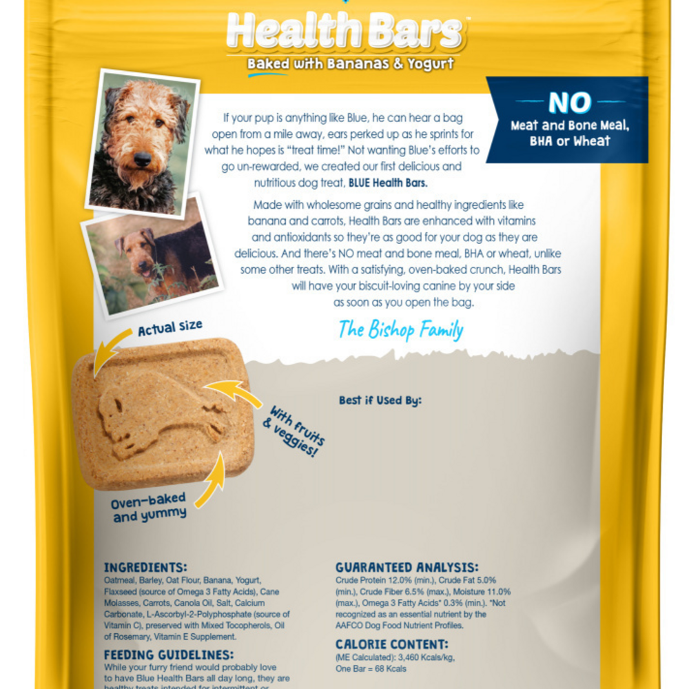 Blue Health Bars Baked With Banana & Yogurt Dog Treats