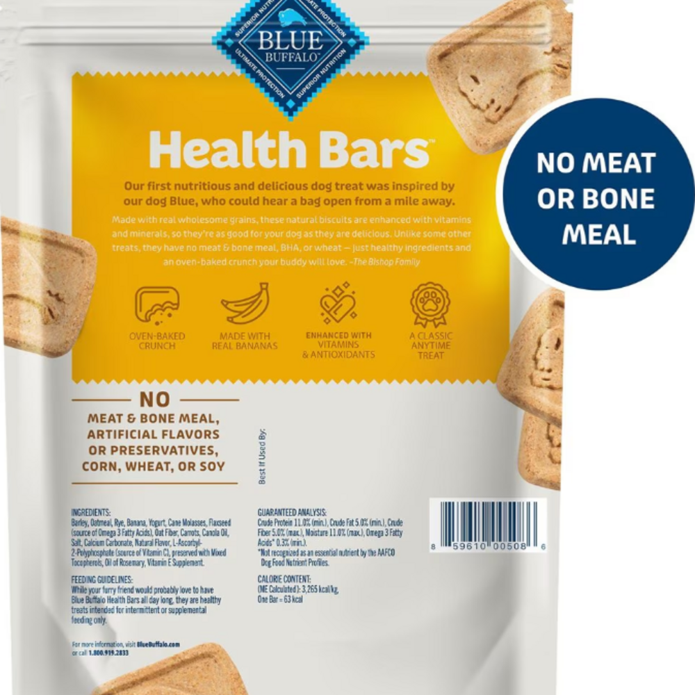 Blue Health Bars Baked With Banana & Yogurt Dog Treats