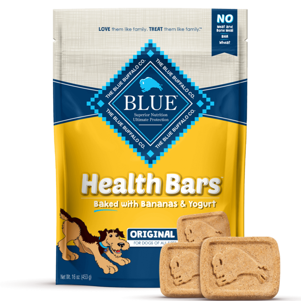 
                  
                    Blue Health Bars Baked With Banana & Yogurt Dog Treats
                  
                