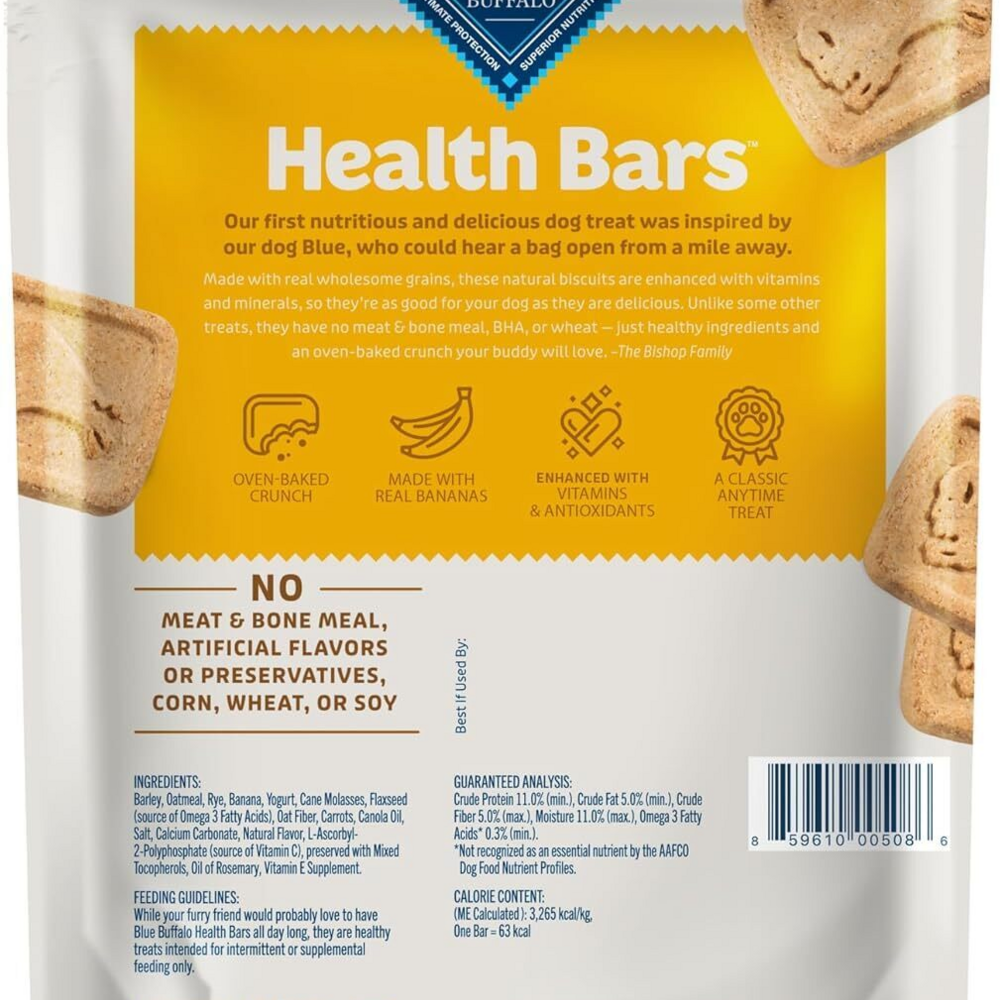 
                  
                    Blue Health Bars Baked With Banana & Yogurt Dog Treats
                  
                