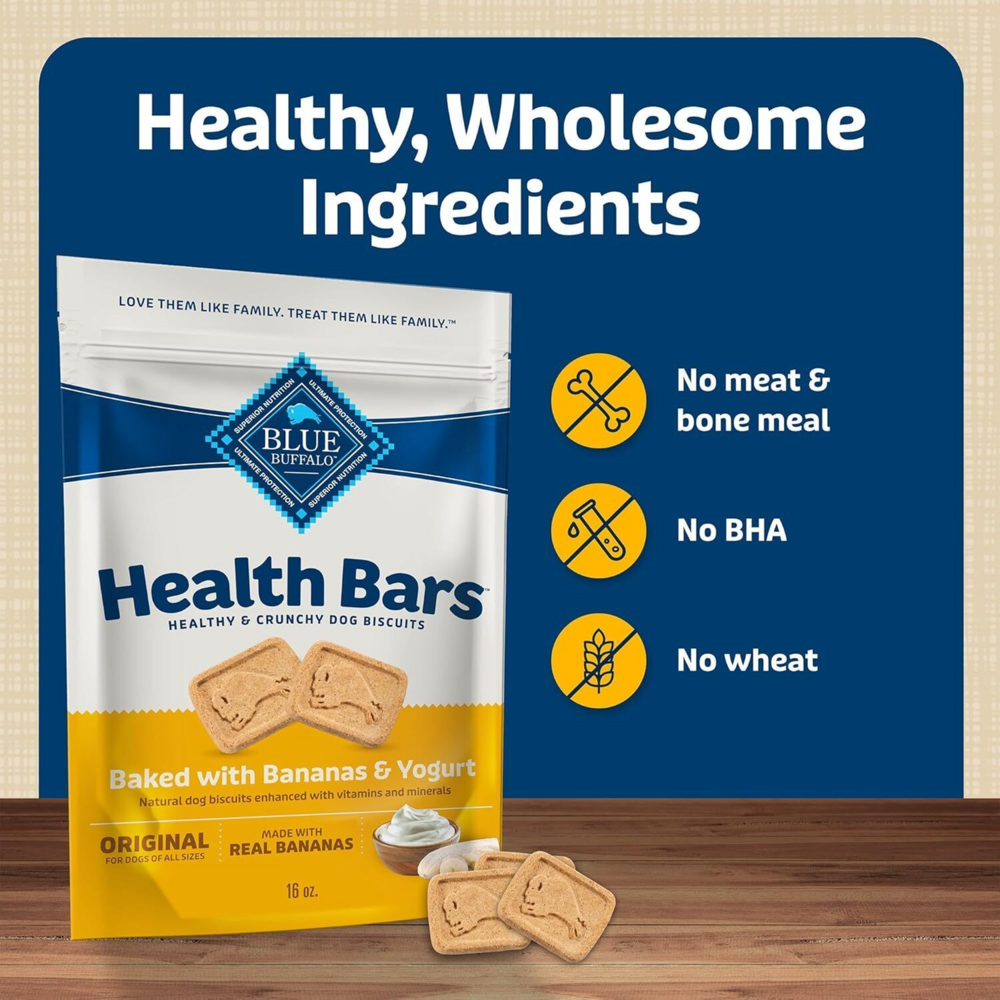 
                  
                    Blue Health Bars Baked With Banana & Yogurt Dog Treats
                  
                