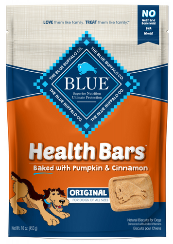 Blue Health Bars Baked With Pumpkin & Cinnamon Dog Treats