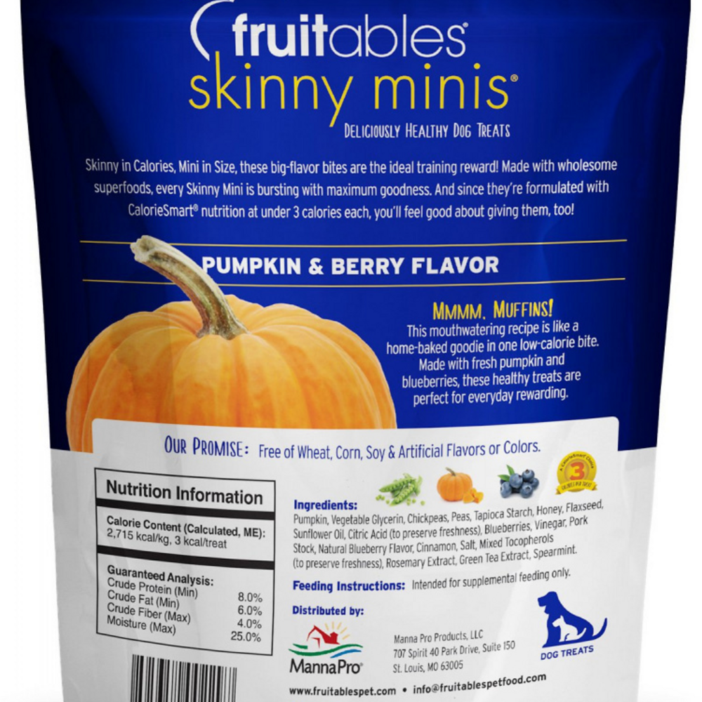 Fruitables Skinny Mini Pumpkin & Blueberry Dog Treats